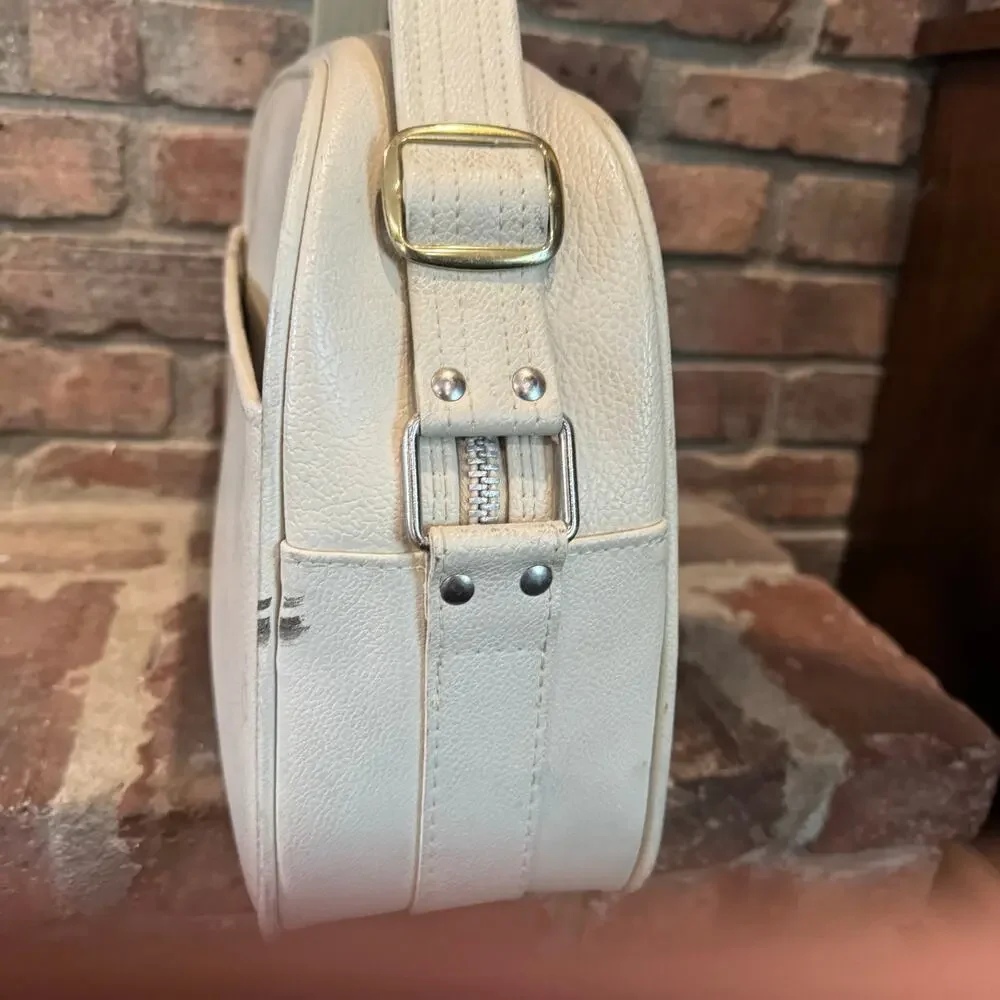 Vintage Cream White Ivory Samsonite JC Penney Carry On Bag Makeup Case - BUB